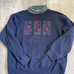Navy Blue Graphic Men's Sweater
